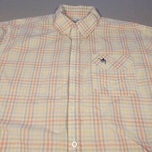 Aftco Guy Harvey Button Down Shirt Men's XL Pastel Plaid Long Sleeve Fishing